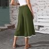 Women's Fashionable Wide-Leg Beach Cropped Pants, Loose-Fit Casual Pants