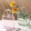 Trendige Glas-Handtaschen-Vase, Kreative Blasen-Fischglas-Blumenvase für Tischplatte, Hydroponische & Dekorative Blumen