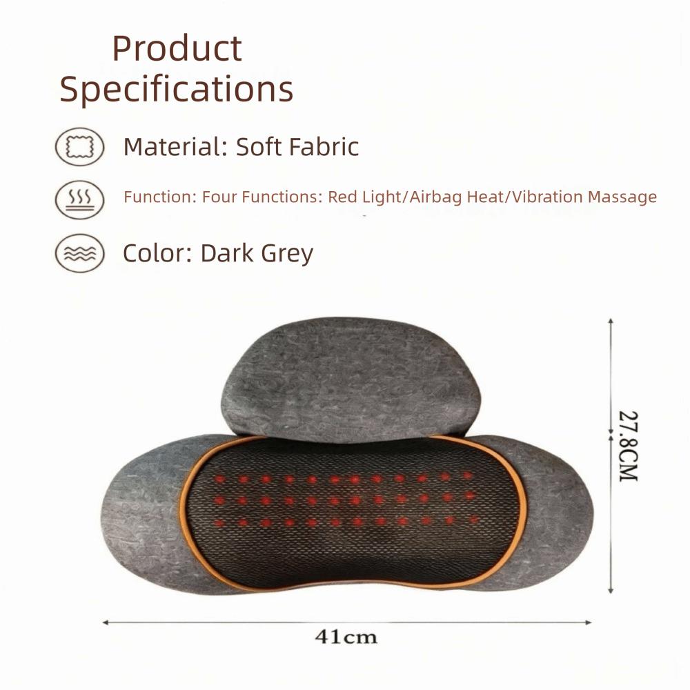 Vibration Massage Neck Massager Pillow Hot Compress Neck Stretch Pillow Office Use