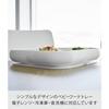 Yamazaki Tower Silicone Baby Food Tray with Suction Cups, White, W18 X D18 X H4.1cm, Dishwasher, Microwave, and Freezer Safe, Non-Tip, Easy To Scoop,