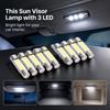 10Pcs Long-Lasting Car LED Fuse Bulb Energy-Efficient Reading Lamp Bulb Sun Visor Mirror Light