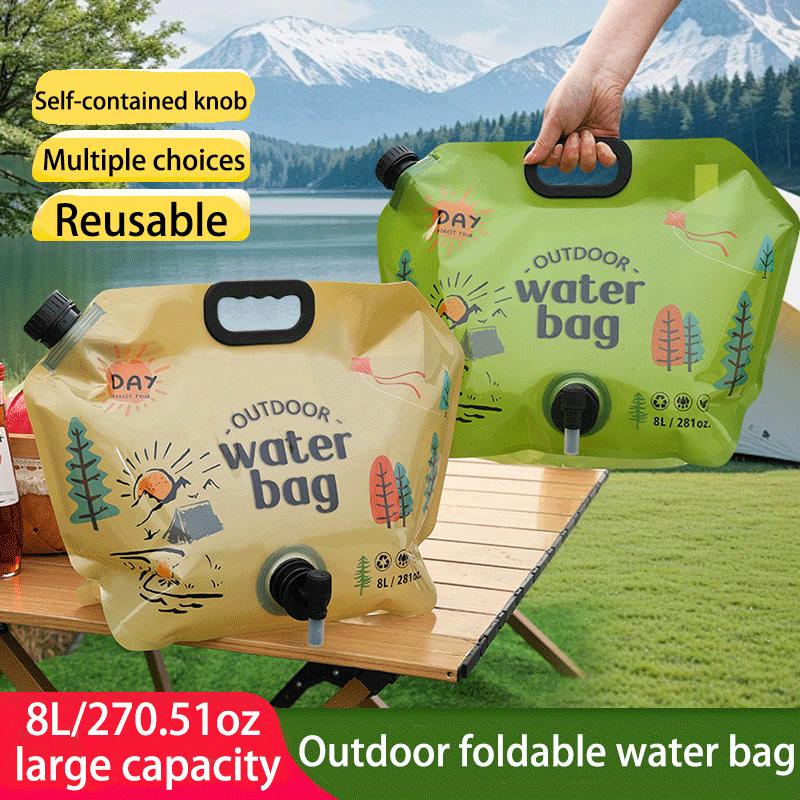 New Style for 2026 Portable Water Bag Extra Thick Camping Storage Outdoor Handheld Mountaineering Folding Travel Plastic Soft Large Capacity