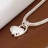 925 Silver Gorgeous Charm Fashion Charm Heart Wedding Lady Love Necklace Noble Luxury 18 Inches Silver Jewelry