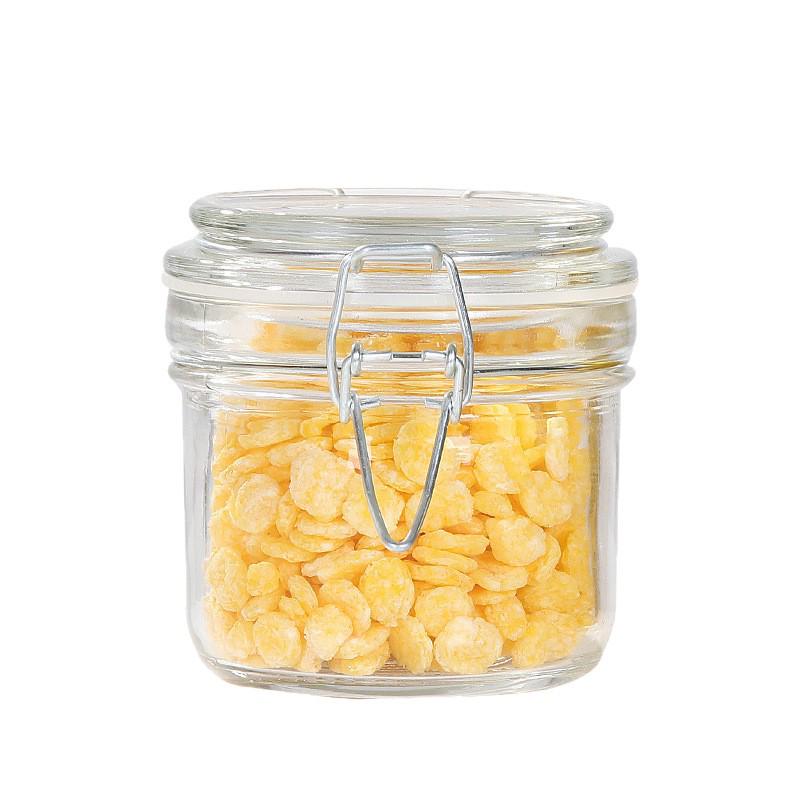 Transparent Glass Sealed Storage Jar for Coarse Grains, Tea, Honey, and Enzymes