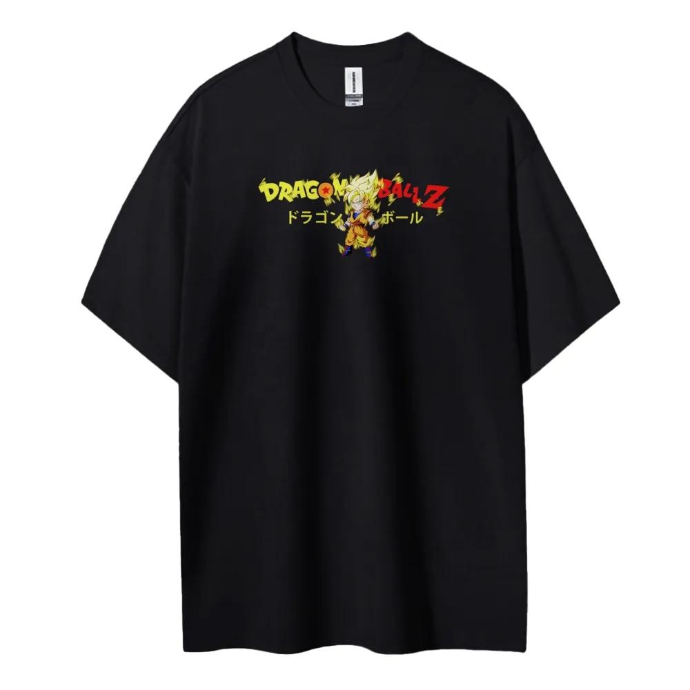 Dragon Ball Tshirt Mens Pure Cotton Casual Tshirt Round Neck Short Sleeve Clothing Summer Sports Casual Short Sleeve Popular