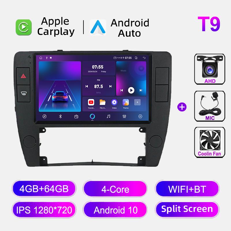 Car Radio For VW Volkswagen Passat B5 2000 - 2005 Carplay Android Auto Stereo Multimedia Player GPS Navigation Autoradio No 2din