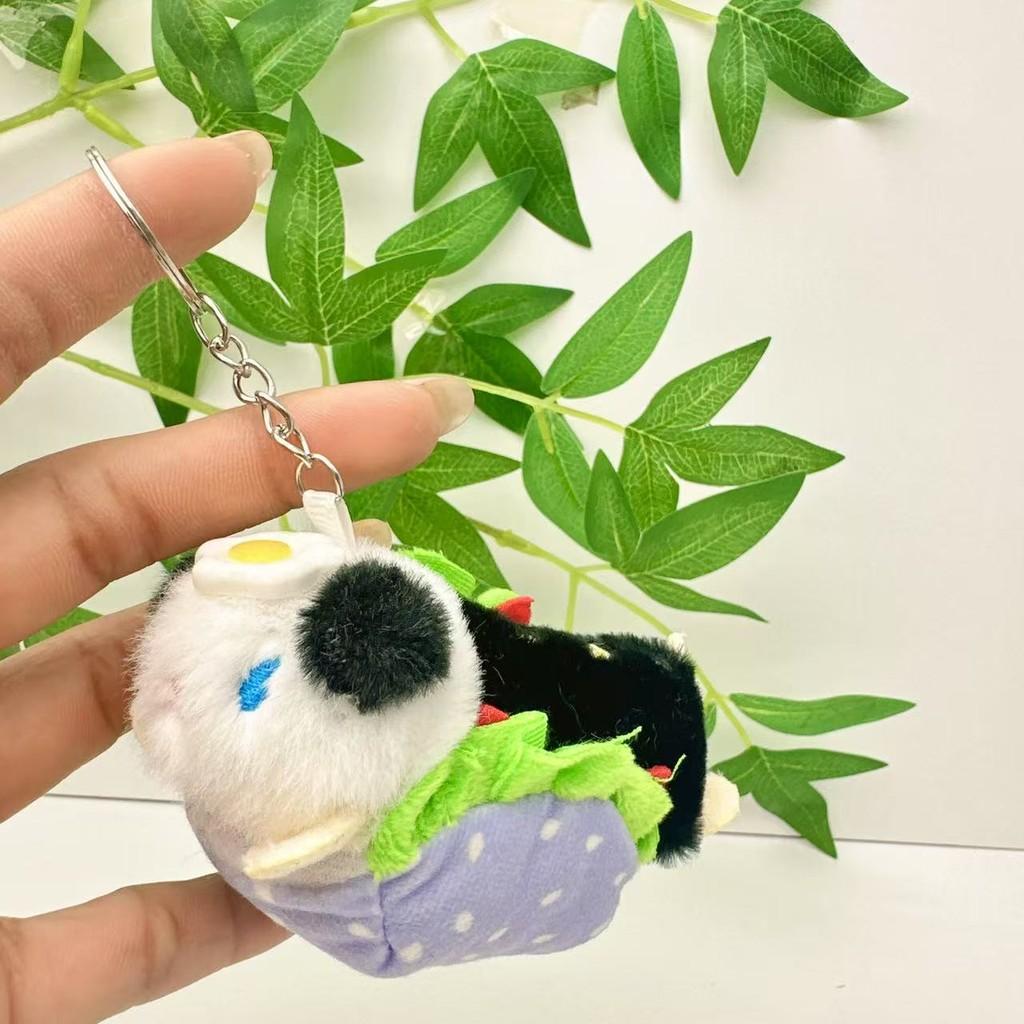 Egg Poached Dog Animal Themed Plush Keychain For Kids Gifts Accessories And
