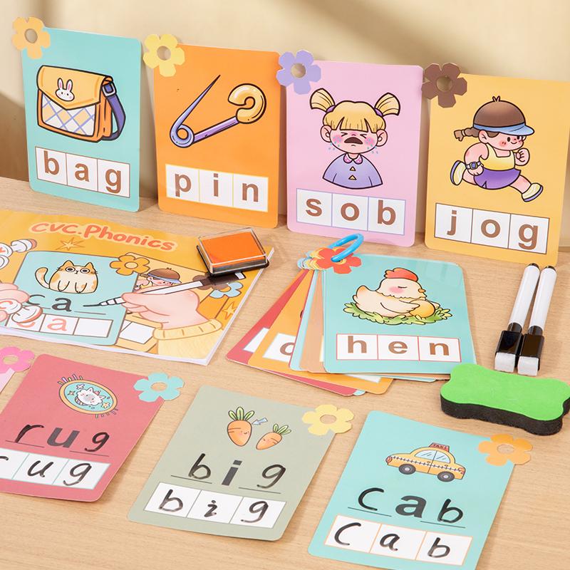 

Wooden Letter Stamps Word Spelling Puzzle Toy Vowel Word Spelling Hands-On Skill Development Preschool Educational Toy