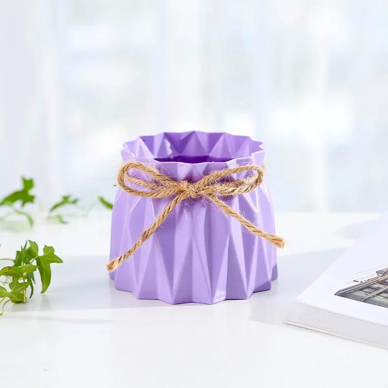 Plastic Flower Vase Invincible Wedding Birthday Art Home Arrangement Decoration Nordic Style Home Decor  Vase Decoration