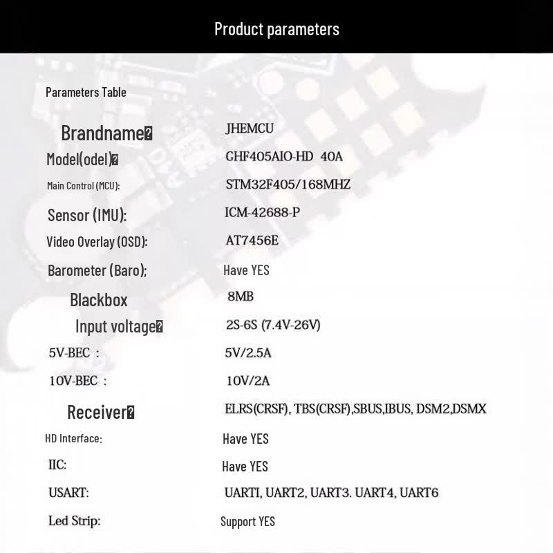 Qishao F405 AIO HD 40A 2-6S Flight Controller