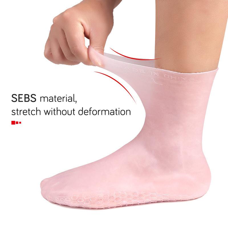 1Pairfoot Care Socks Silicone Moisturizing Gel Heel Socks Foot Care Protector