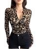 2025 Autumn Women's Leopard Print Zipper Cardigan