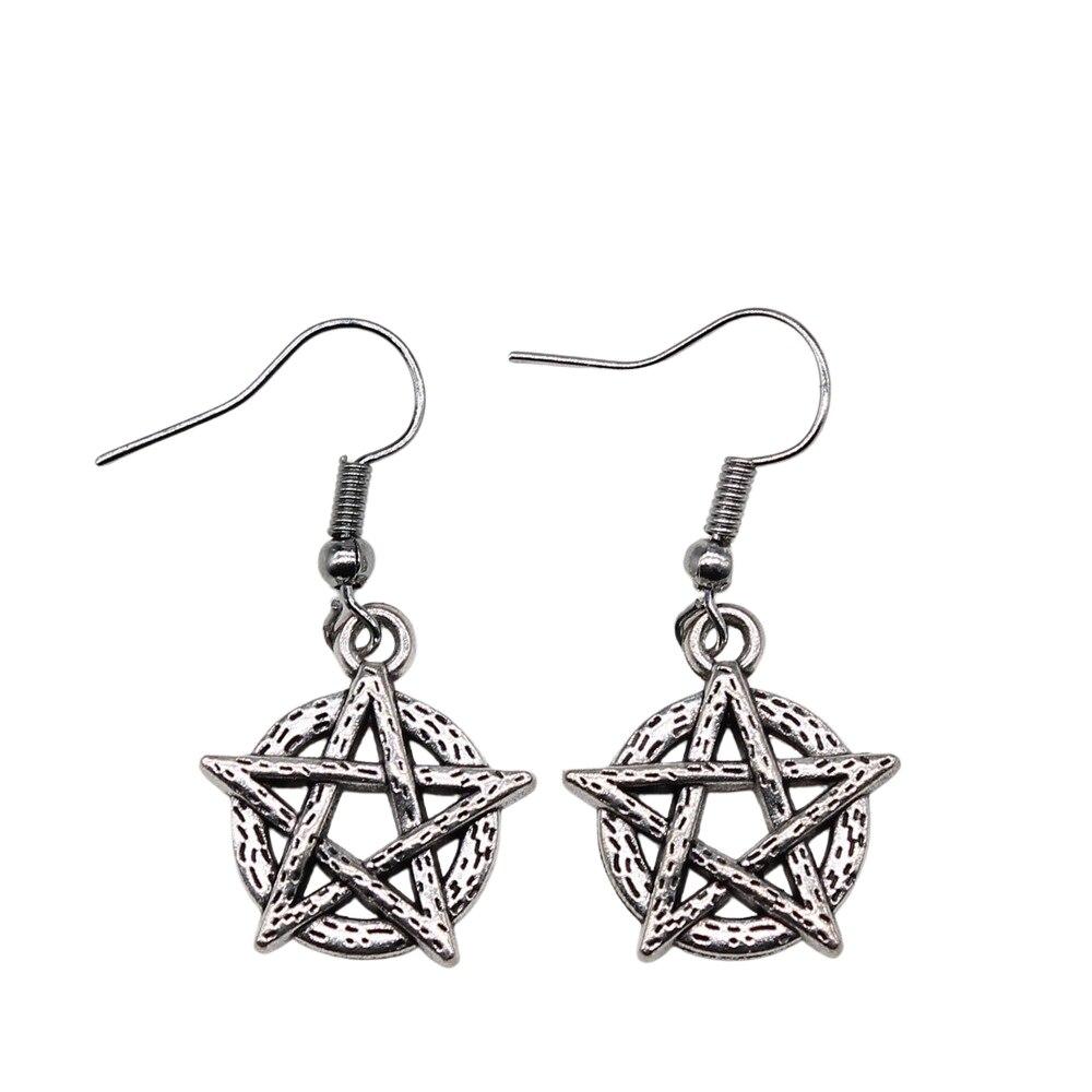 

1 пара подвесок со звездами и луной для женщин, модные серьги, висячие серьги 19x18mm-B13660