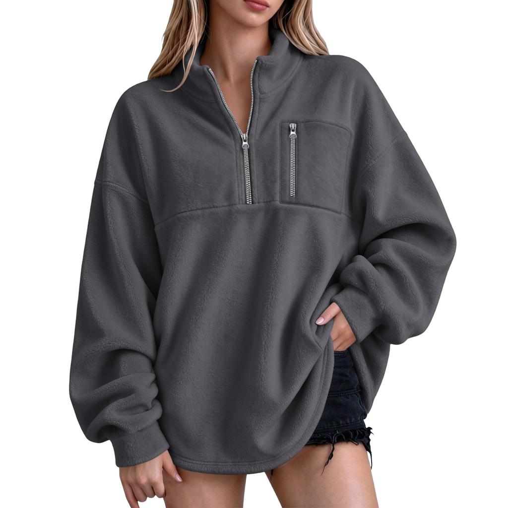Women's Pullover Sweatshirt Flannel Long Sleeve Casual Top for Everyday Wear