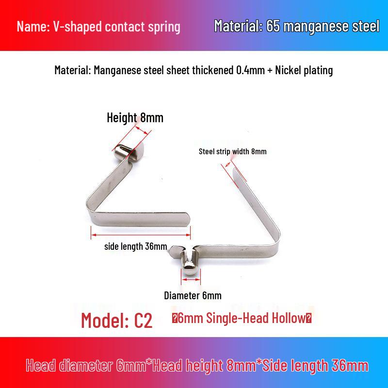 V-Shaped Spring Clip Buckle for Telescopic Tube and Tent Stroller Positioning