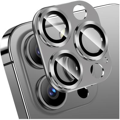 Gray Metal Camera Lens Protector Cover for IPhone 15 Pro Max 14 Plus 13 14Pro IPhone12 Mini Tempered Glass Armor Protection Case