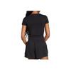 adidas Women's Black Slim Fit Crew Neck 3-Stripes Short Sleeve T-Shirt JC8325