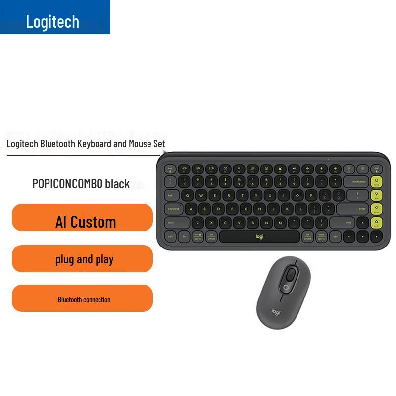 

Logitech POP ICON COMBO Wireless Keyboard and Mouse Set