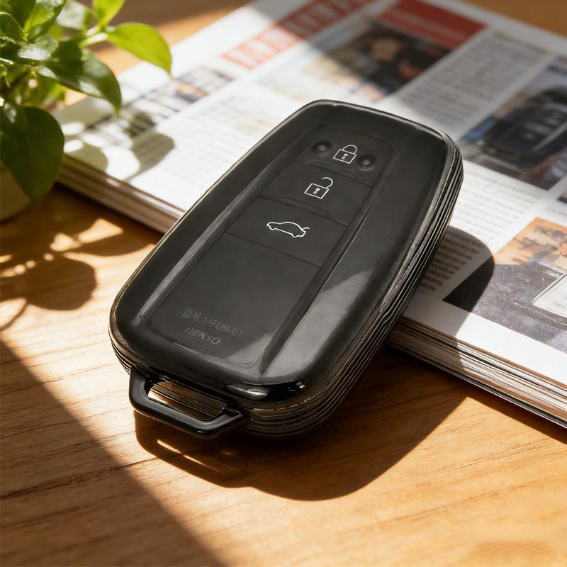 Transparent Black Tpu Key Case For Toyota Corolla Rav4 Camry 70 Prado Rav 150 2 3 4 Button Car Key Cover Fob Holder Accessories
