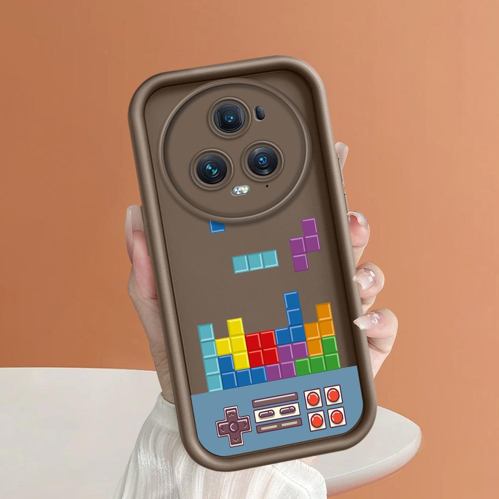 Soft Silicone Square Ladder Printing Pattern Phone Casing Full Cover Camera Shockproof Protection Rubber Case for Huawei Honor