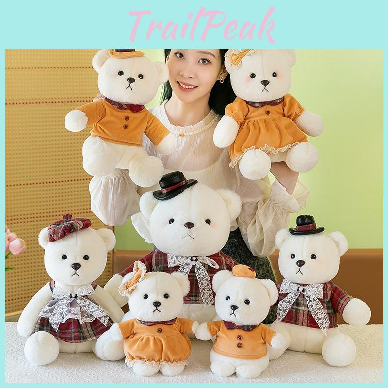 Entzückende Plüschbär-Puppe Niedliche Cartoon-Hochzeitspaar-Geschenk für Geburtstage und Feiern 22cm 35cm 45cm Größen verfügbar