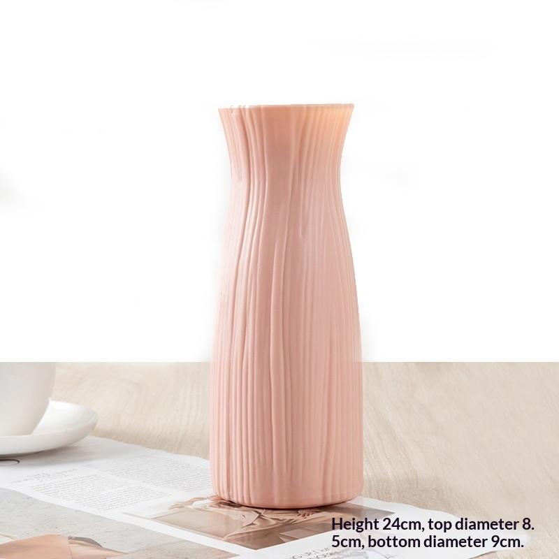 Plastic Dried Flower Vase With Minimalist Geometric Plastic Flower Pot Living Room Small And Fresh Flower Arrangement Decoration