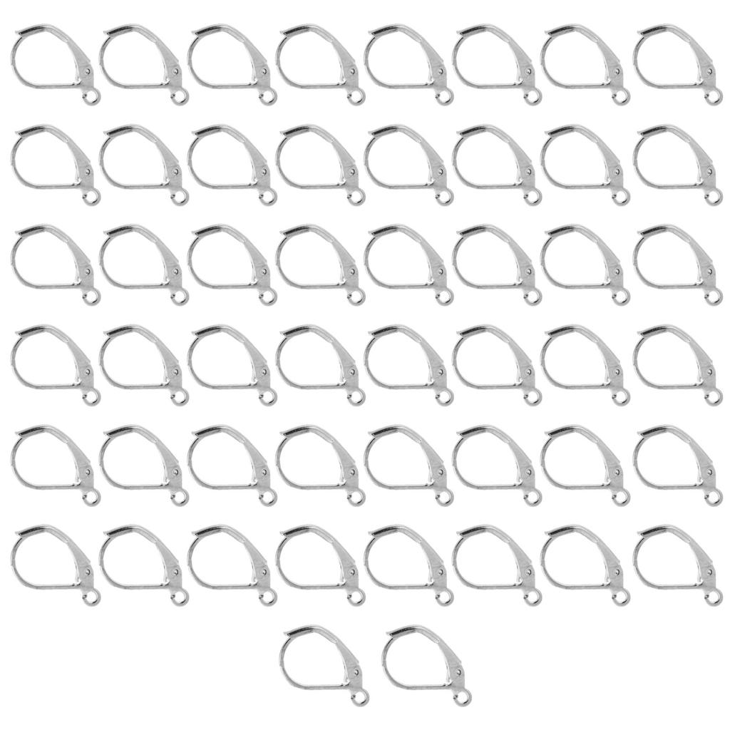 50Pcs Earring Hooks Easily Wear Color Lasting French Leverback Earwires for Earring Designs DIY