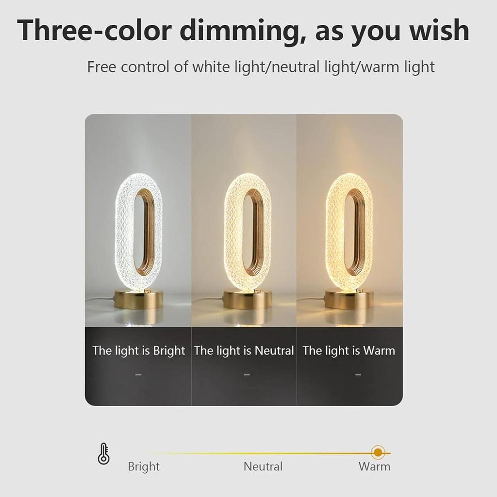 Crystal Oval Table Lamp Led Small Night Light Street Diy Snowy Flowing Hemp Snow Night-light Convenient-light Bedroom-girl-light