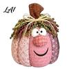 Pastoral Style Seasonal Home Accents Whimsical Patchwork Pumpkin Pumpkin Table Decor Cute Smiling Face Handcrafted Gift for Thanksgiving Day