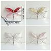 Flocking Christmas Simulation Butterfly Double Sequins with Clip Butterfly Ornament Hanging Artificial