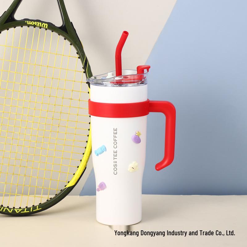 Gradient 40oz Insulated Ice King Cup with Handle & Straw - Ideal for Office & Outdoor Use