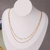 Multi-layer Stacked Chain Stainless Steel Gold-plated Double-layer Necklace Women's Fashion Niche Color-preserving Thin Chain O-chain New