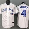 Mens Womens Toronto Blue Jays 4 George Springer Embroidered Baseball Jersey Style Cap