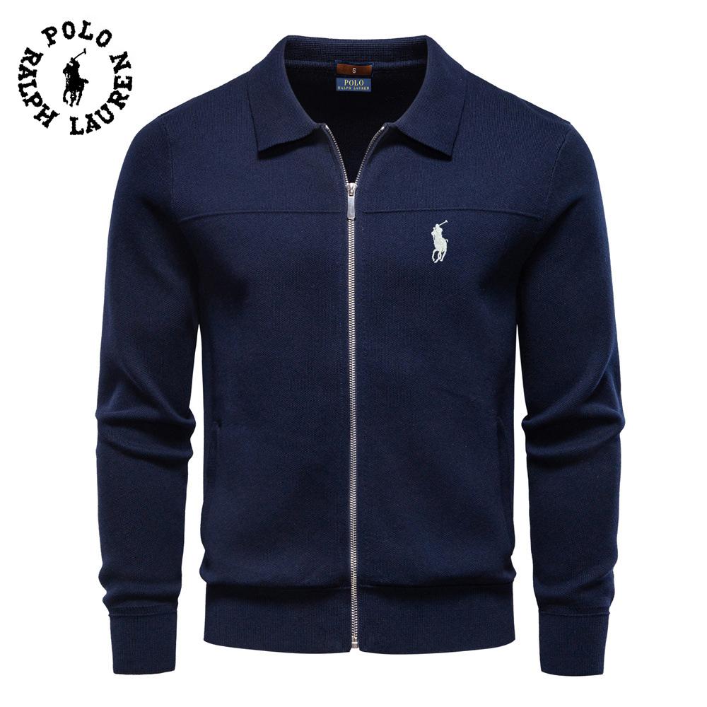 Polo Ralph Lauren 2025 Høst og Vinter Broderi Ny Herrejakke Genser Cardigan Herre Glidelås Business Casual Jakke Herre