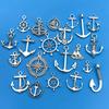 Mix 20pcs/Pack Zinc Alloy Antique Silvery Ship Anchor Shaped Charms Pendants for DIY Necklace Bracelet Earrings Jewelry Handmade