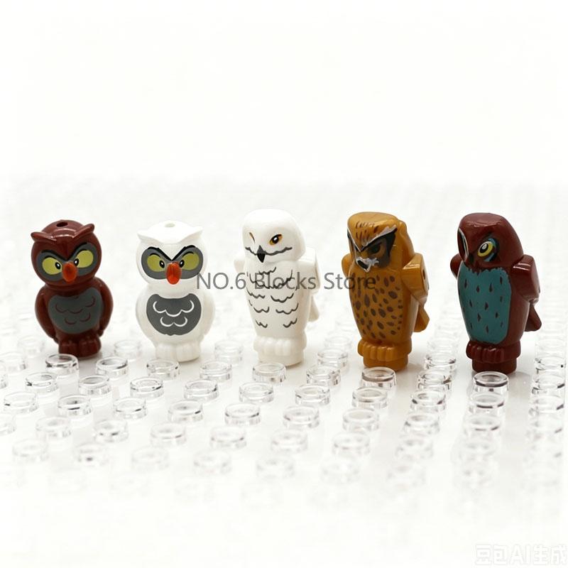 MOC Animali Blocchi da Costruzione Zoo della Foresta Tigre dai Denti a Sciabola Orso Alce Elefante Aquila Squalo Scimmia Leone Giocattolo Mini Mattoncino Regalo per Bambino S09