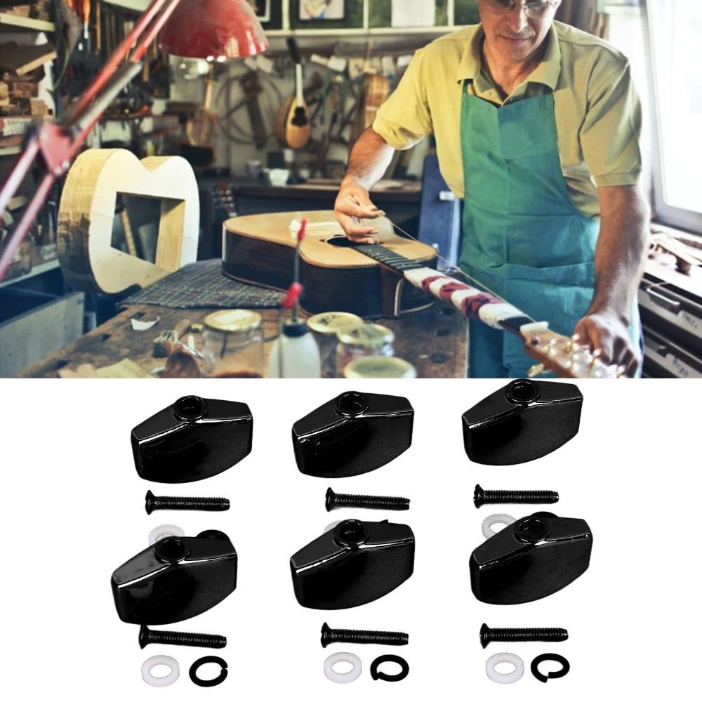 12PCS Black Guitar Tuning Pegs Plastic Guitar Machine Heads For Acoustic Guitar