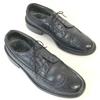 USED/60s-70s USA Bootmaster Thom McAn Pebbled Leather Long Wingtip Shoes 26.5-27cm Black