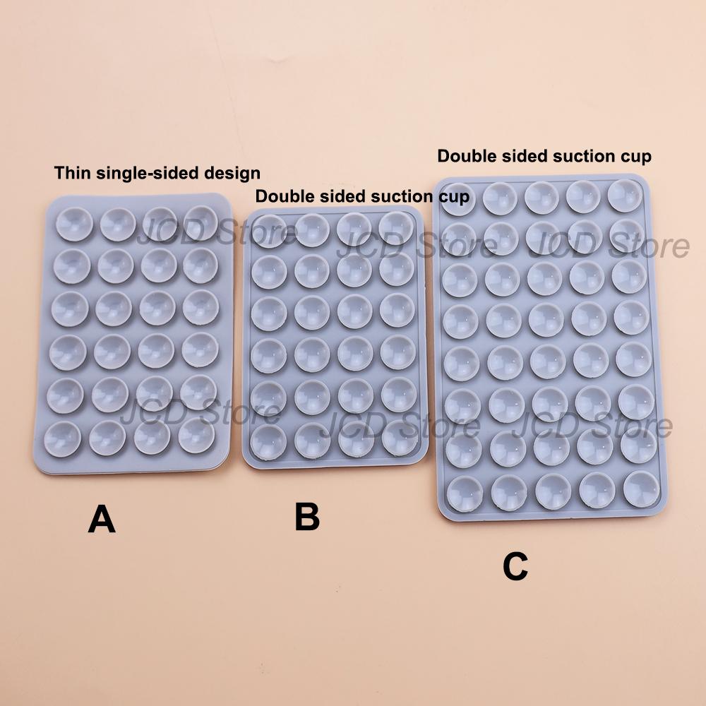 Single-sided Double Side Silicone Suction Pad Mobile Phone Fixture Suction Cup Backed Adhesive Silicone Rubber Sucker Pad Fixed 7