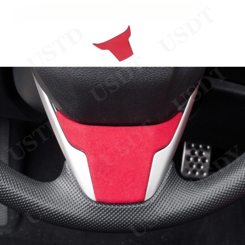 RED Suede Central Control Panel Protection Fit For Honda Civic 2016 2017 2018 20109   Armrest Box Lid Sheath Shell Cover
