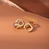 Exquisite Amber Square Ear Buckle, Fresh And Versatile Sugar Cube Crystal Earrings, Women'S Niche Design, Great-Looking Ear Jewelry
