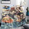 1PC Attack On Titan Print Flannel Blanket, High Quality All Seasons, Home Decor, Warmth and Comfort, Perfect for Christmas Gifts