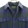 POLO COUNTRY 80s 90s Old check Long sleeve shirt M Blue RALPH LAUREN Men's Used