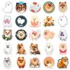 50 Pomeranian Dog Stickers: Cute Hand-Painted Puppy Decorations for Journals and Milk Tea Cups