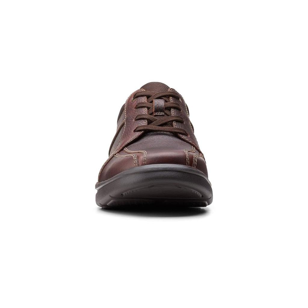 Clarks Bradley Walk Men's Brown Tumbled Leather Lace-Up Shoes, Size 26.0 cm