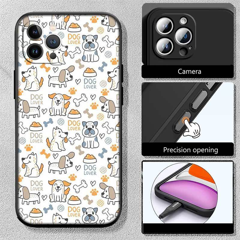 Cartoon Cute DOG Phone Case for Motorola Edge 60 60s 70 G86 G56 G54 E14 G04S G45 G54 G64 X30 X40 X50 S30 S50 Pro Power Tylus