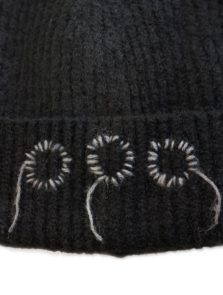 Nouteu 000 Hand Stitch Beanie / Black