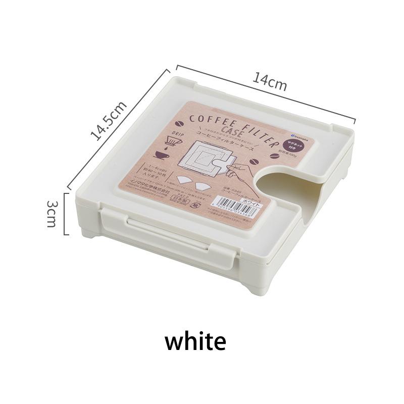 Home Magnetic Suction Wall-mounted Coffee Filter Paper Storage Box Square Hand-brewed Coffee Filter Paper Dust-proof Storage Box