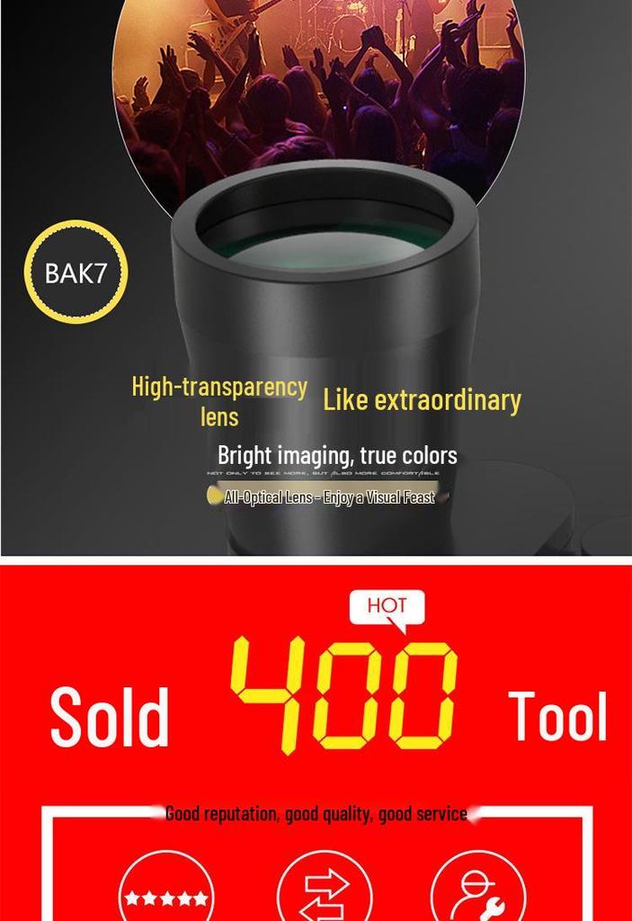 Leilong 12/10X50 Waterproof HD Night Vision Binoculars – High Magnification & Wide-Angle for Concerts and Outdoor Use