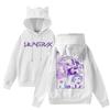Ladies Fashion Casual Long Sleeve Printed Round Neck Hoodie Pullover Top With  Pockets